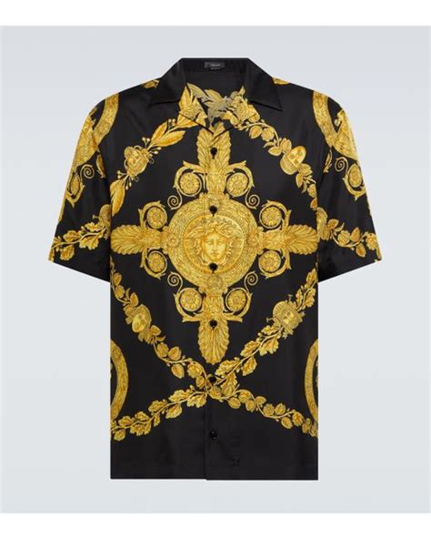 chemise versace homme medusa|Chemise Medusa brodée .